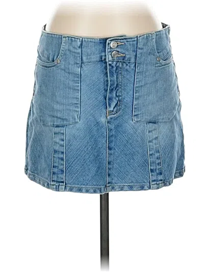 Pre-owned Bcbgmaxazria Denim Skirt In Blue