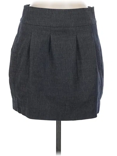 Pre-owned Bcbgmaxazria Denim Skirt In Gray