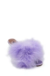 Bcbgmaxazria Dennika Ostrich Feather Sandal In Lilac