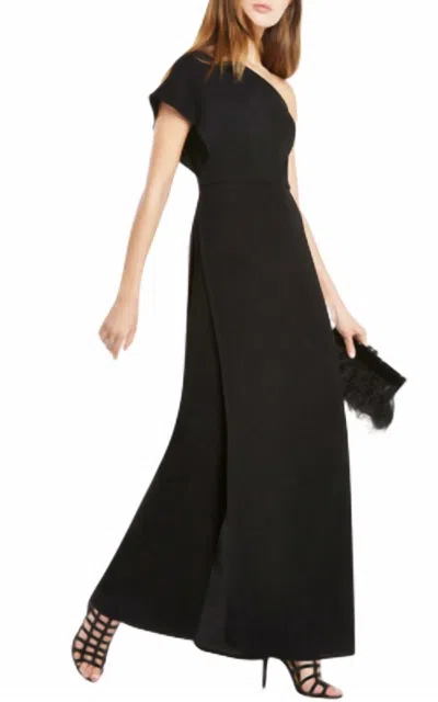Bcbgmaxazria Deserae One-shoulder Jumpsuit In Black