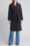 Bcbgmaxazria Double Breasted Packable Trench Coat In Black