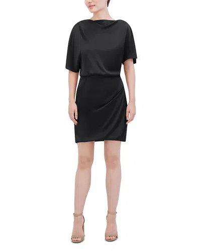 Bcbgmaxazria Draped Sheath Dress In Noir