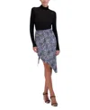 Bcbgmaxazria Drawstring High-low Skirt In Grey