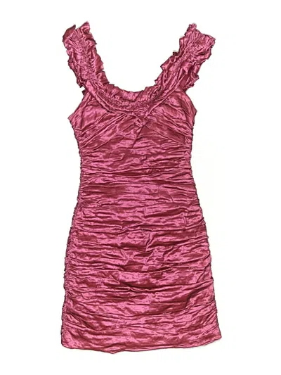 Pre-owned Bcbgmaxazria Kids' Dress In Burgundy