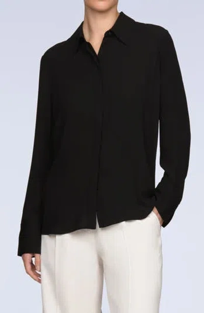 Bcbgmaxazria Ellen Oversize Button-up Shirt In Black