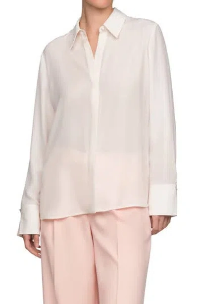 Bcbgmaxazria Ellen Oversize Button-up Shirt In White