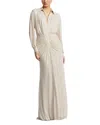 Bcbgmaxazria Embellished Shirt Gown In Neutral