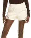 Bcbgmaxazria Embroidered Laser Cut Short In White