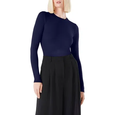 Bcbgmaxazria Essential Knit Top In Navy