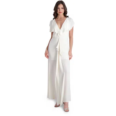 Bcbgmaxazria Evette Womens Bridesmaid Formal Evening Dress In White