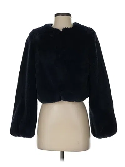 Pre-owned Bcbgmaxazria Faux Fur Jacket In Black