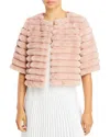 Bcbgmaxazria Faux Fur Shrug In Bare Pink
