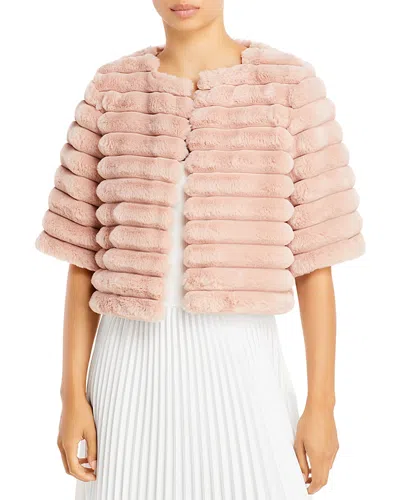 Bcbgmaxazria Faux Fur Shrug In Bare Pink