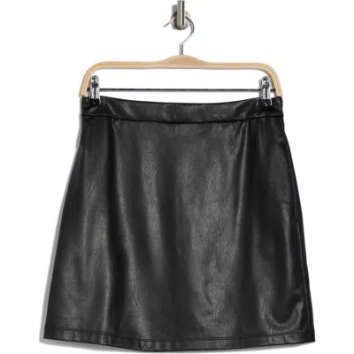 Bcbgmaxazria Faux Leather Miniskirt In Black