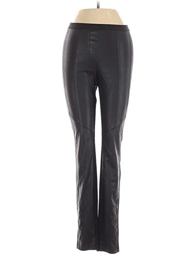 Pre-owned Bcbgmaxazria Faux Leather Pants In Black