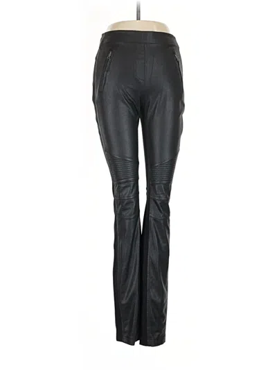 Pre-owned Bcbgmaxazria Faux Leather Pants In Black