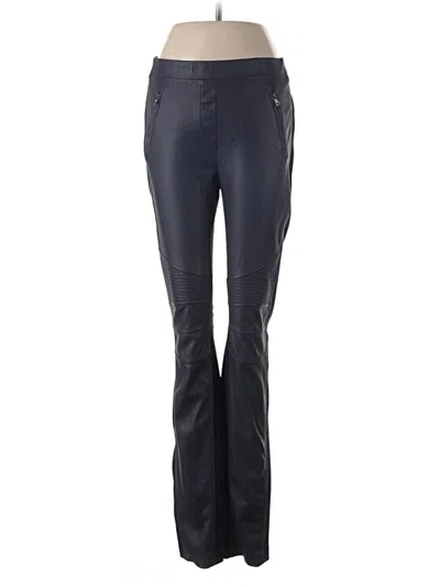 Pre-owned Bcbgmaxazria Faux Leather Pants In Blue
