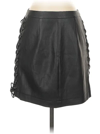 Pre-owned Bcbgmaxazria Faux Leather Skirt In Black