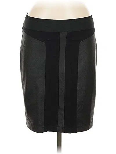 Pre-owned Bcbgmaxazria Faux Leather Skirt In Black