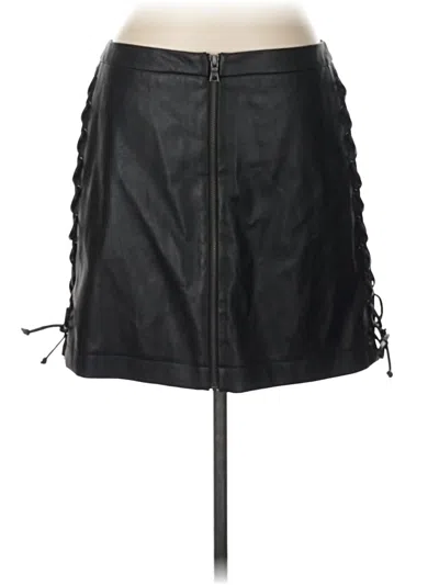 Pre-owned Bcbgmaxazria Faux Leather Skirt In Black