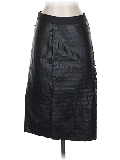 Pre-owned Bcbgmaxazria Faux Leather Skirt In Black