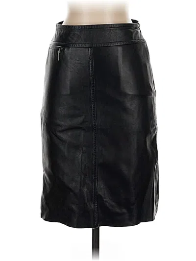 Pre-owned Bcbgmaxazria Faux Leather Skirt In Black