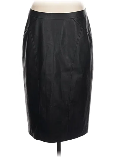 Pre-owned Bcbgmaxazria Faux Leather Skirt In Black