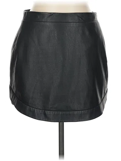 Pre-owned Bcbgmaxazria Faux Leather Skirt In Black