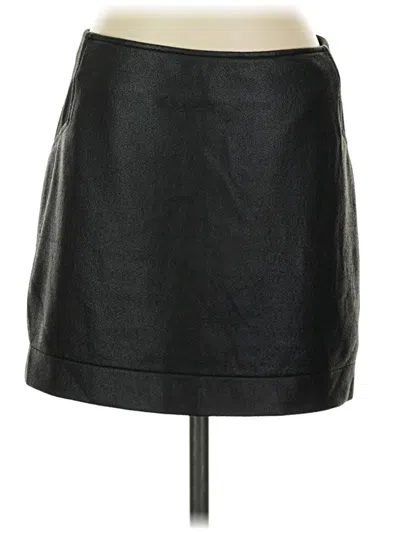 Pre-owned Bcbgmaxazria Faux Leather Skirt In Black