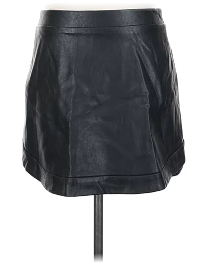 Pre-owned Bcbgmaxazria Faux Leather Skirt In Black