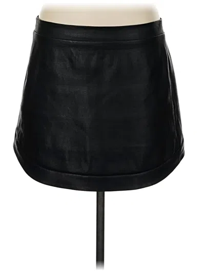Pre-owned Bcbgmaxazria Faux Leather Skirt In Black