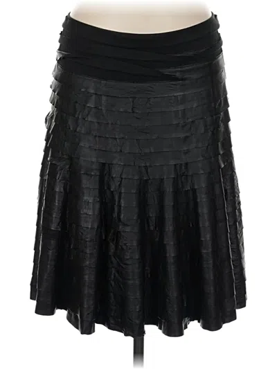 Pre-owned Bcbgmaxazria Faux Leather Skirt In Black