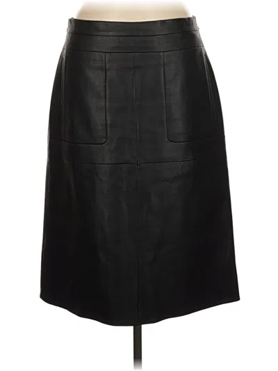 Pre-owned Bcbgmaxazria Faux Leather Skirt In Black