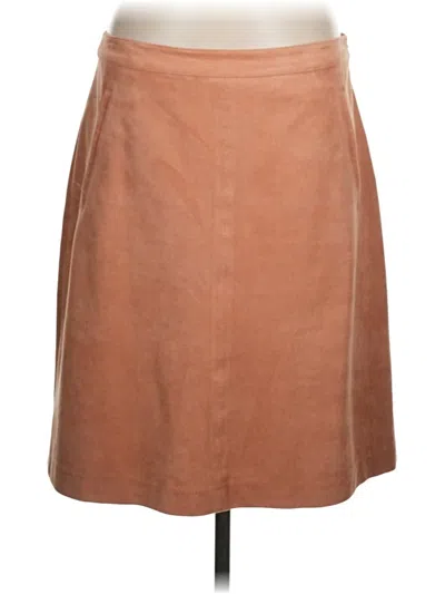 Pre-owned Bcbgmaxazria Faux Leather Skirt In Brown