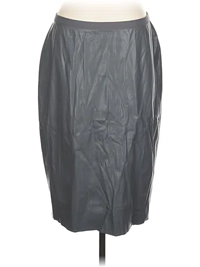 Pre-owned Bcbgmaxazria Faux Leather Skirt In Gray