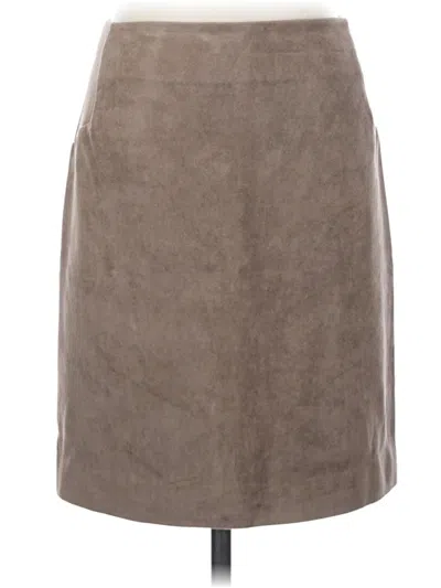 Pre-owned Bcbgmaxazria Faux Leather Skirt In Gray