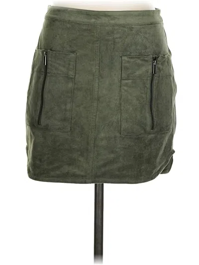 Pre-owned Bcbgmaxazria Faux Leather Skirt In Green