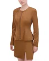 Bcbgmaxazria Faux Suede Jacket In Cognac