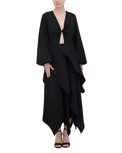 Bcbgmaxazria Flounce Dress In Noir