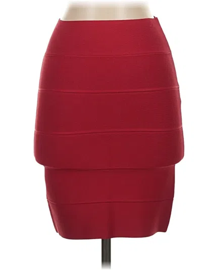 Pre-owned Bcbgmaxazria Formal Skirt In Burgundy