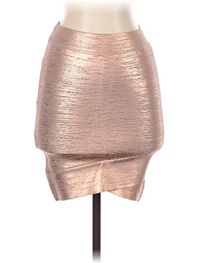 Pre-owned Bcbgmaxazria Formal Skirt In Gold