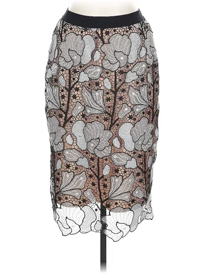 Pre-owned Bcbgmaxazria Formal Skirt In Silver