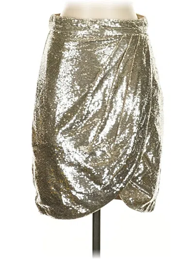 Pre-owned Bcbgmaxazria Formal Skirt In Silver