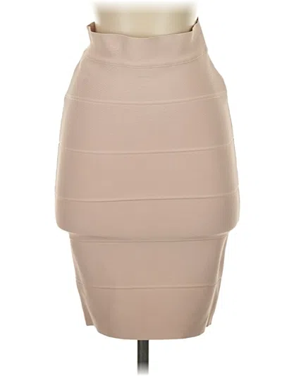 Pre-owned Bcbgmaxazria Formal Skirt In Tan