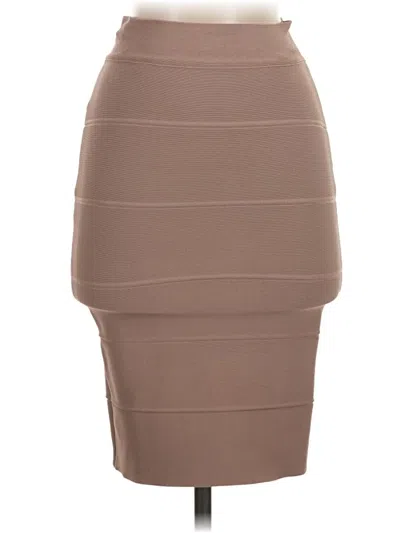 Pre-owned Bcbgmaxazria Formal Skirt In Tan