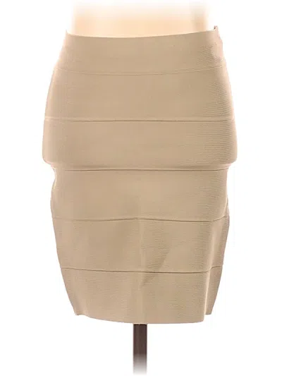 Pre-owned Bcbgmaxazria Formal Skirt In Tan