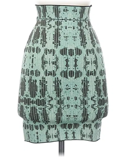 Pre-owned Bcbgmaxazria Formal Skirt In Teal