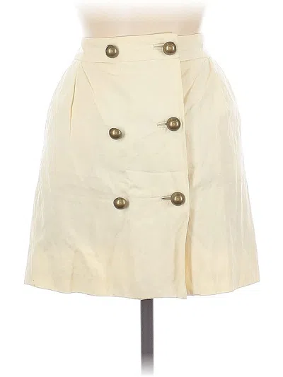 Pre-owned Bcbgmaxazria Formal Skirt In White