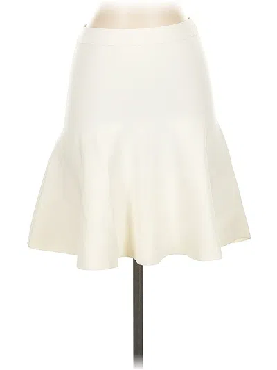 Pre-owned Bcbgmaxazria Formal Skirt In White