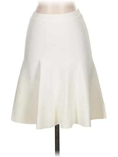 Pre-owned Bcbgmaxazria Formal Skirt In White